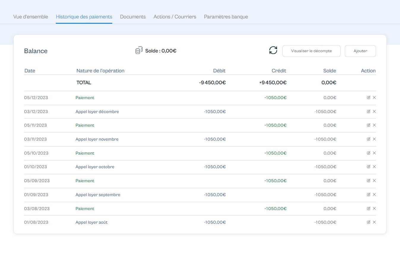 Module comptabilité application de gestion locative