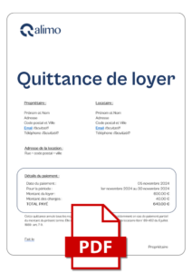 Modèle quittance de loyer gratuit pdf