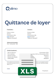 Modèle quittance de loyer gratuit excel