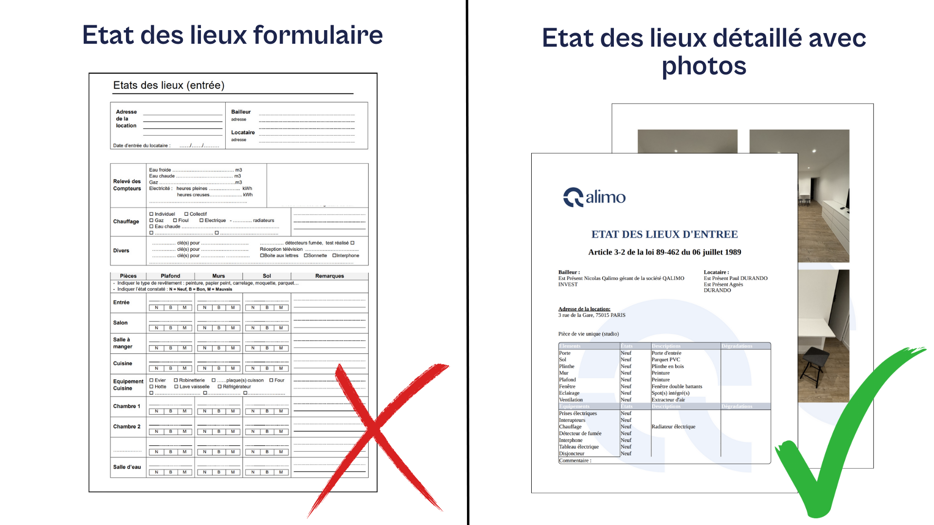 Etat des lieux avec photo en ligne gratuit