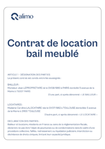 Modèle gratuit contrat de location bail meublé 2024