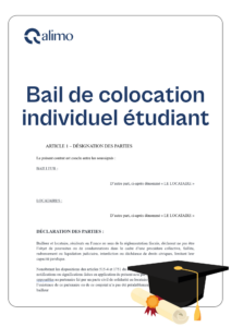 Modèle gratuit bail de colocation individuel étudiant